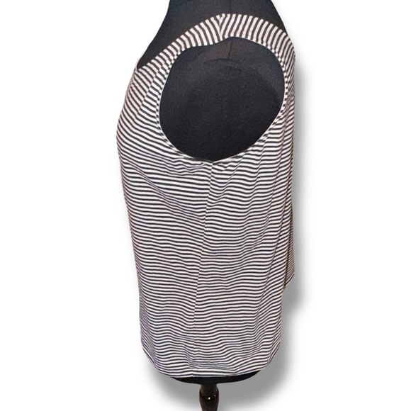 TALBOTS 180 Two-Way Tank Belleville Stripe - INDIGO BLUE/WHITE 2X - Picture 3 of 12